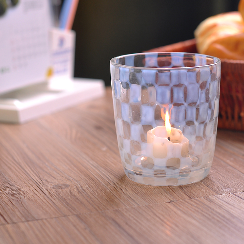 Fl 13盎司颜色材料混合耐热玻璃蜡烛台