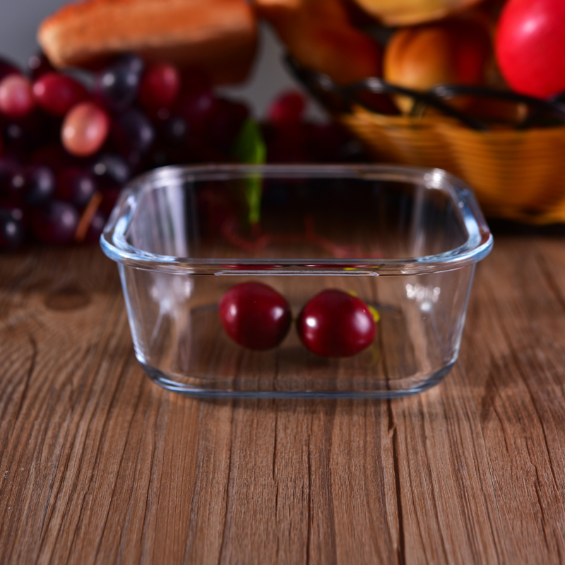 La sicurezza alimentare squoare ciotola di vetro forno a microonde all'ingrosso sicuro