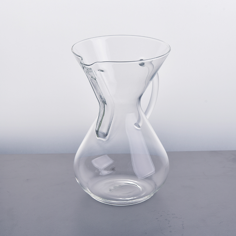 Perancis Press Borosilicate Glass Pot Coffee dengan Handle