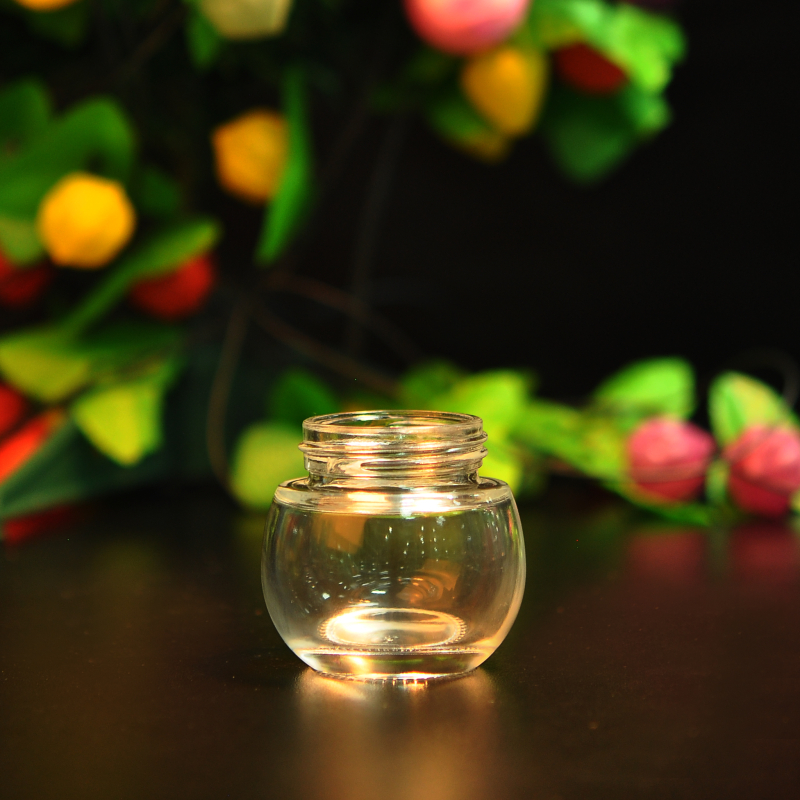 Glass cosmetic cream jars
