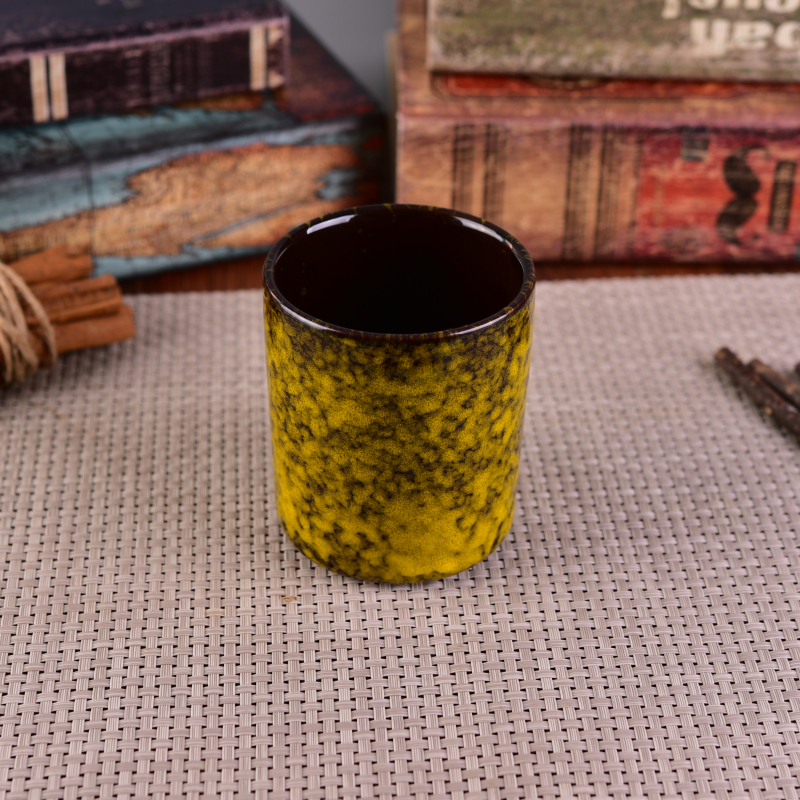 Acristalamiento color acabado jarra de cerámica vela
