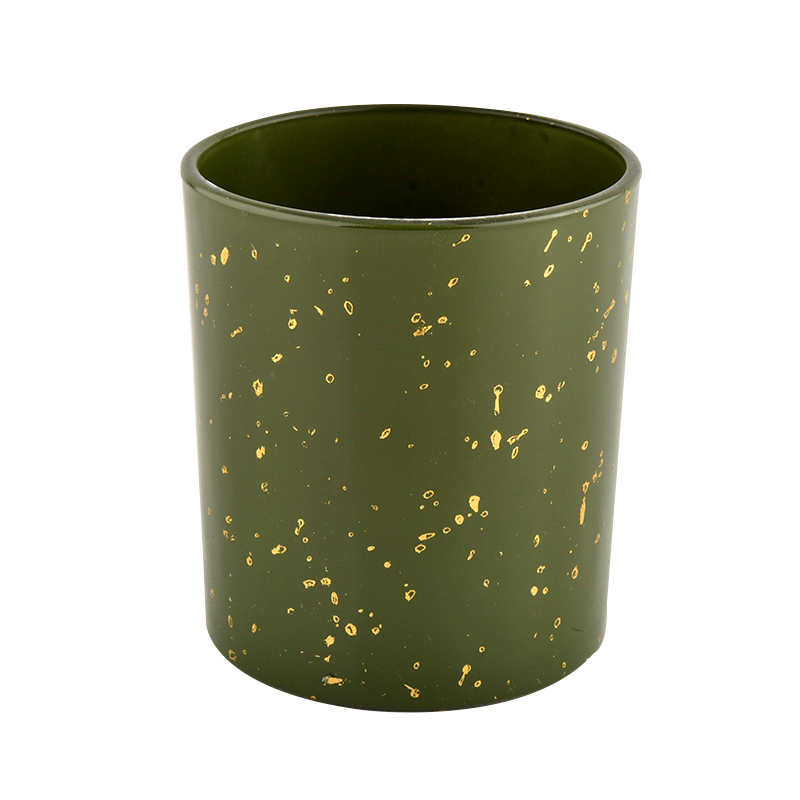 Vasos de vela de vidro verde para fornecedores de fabricação de velas