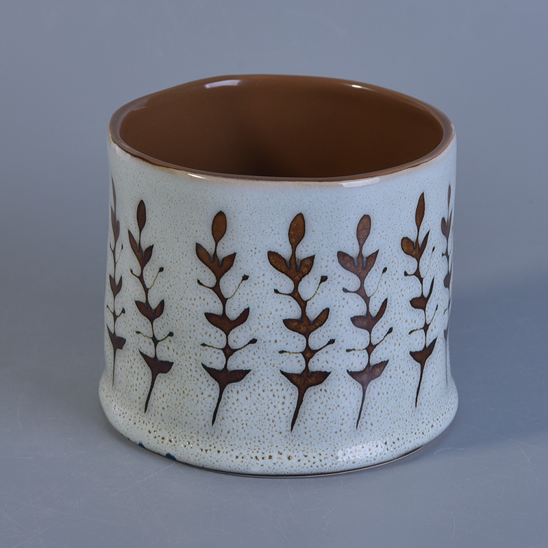 decorative marble ceramic candle vessels