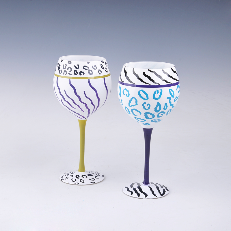 Hand Painted Wine Goblet Champange Glass Cup