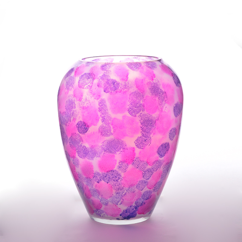 Hand-blown art glass vase