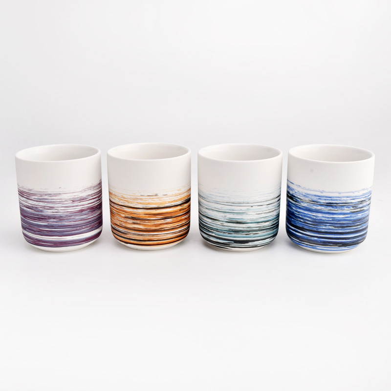 Handgefertigter farbenfroher Keramikkerzenhalter Großhandel Keramik Kerzenglas Hersteller