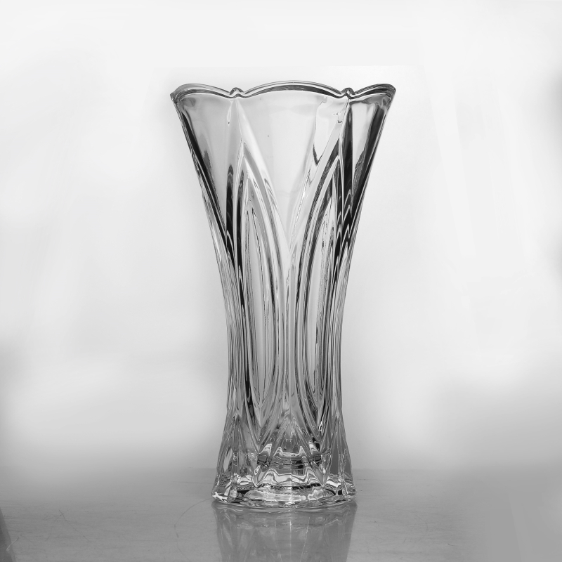 Vaso di vetro cristallo soffiato aspetto unico