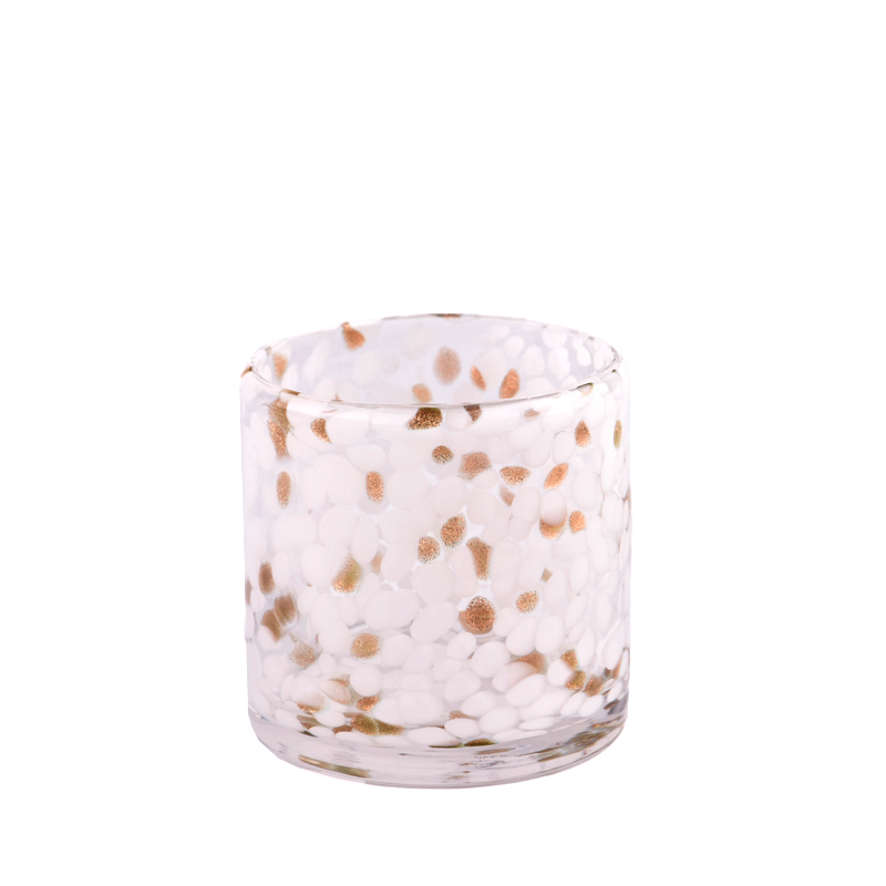 Handmade Colorful Spot Glass Candle Jar For Candle Making Supplier