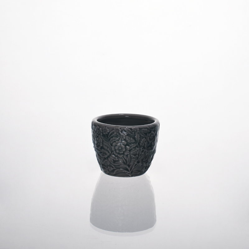Suporte de vela de cerâmica artesanal