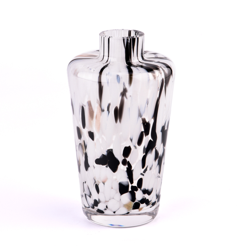 Handmade colorful spot glass aromatherapy reed diffuser fragrance glass bottle wholesale
