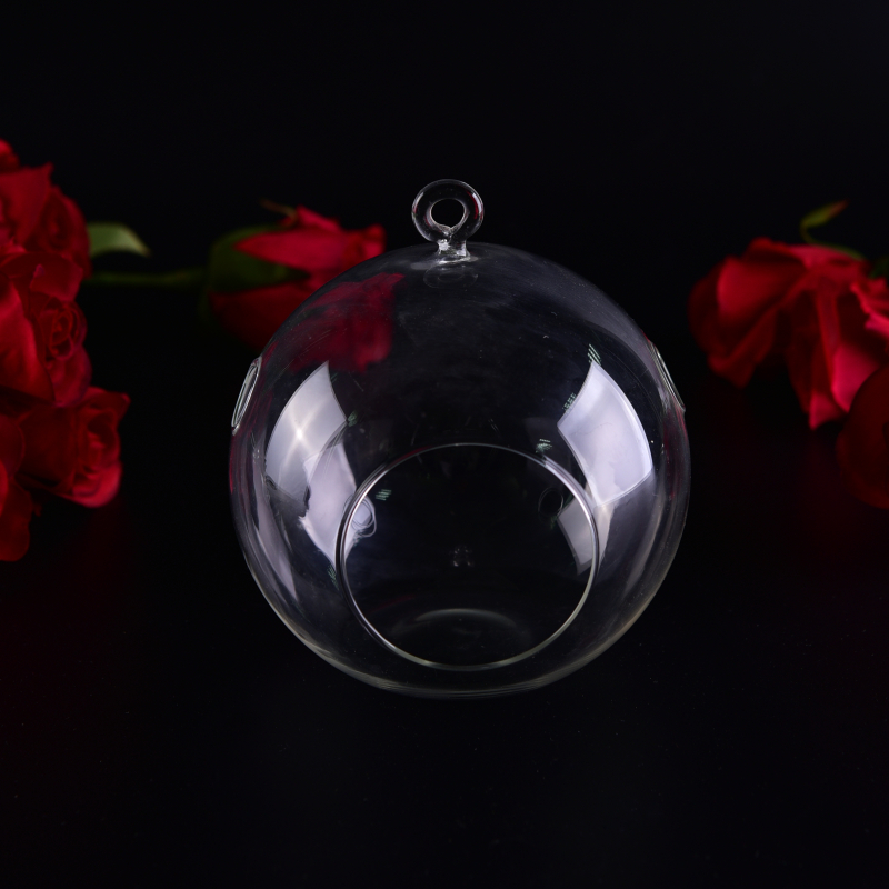 吊りガラスの花瓶tealightホルダー