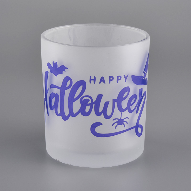 Pots de bougie décoratifs en verre de 10 oz Happy Hallows 'Day