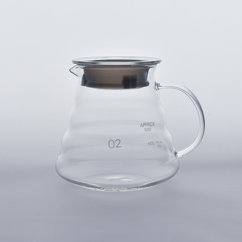 Pote de vidrio de borosilicato resistente al calor para agua de café