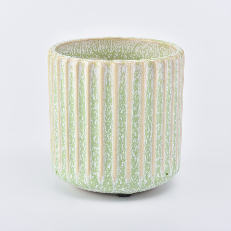 Barattolo portacandele in ceramica cinese serie Primavera ed estate di alta qualità
