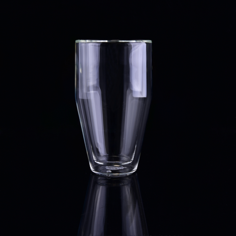 Bicchiere da bevanda in vetro ad alta borosilicato con doppia parete in vetro