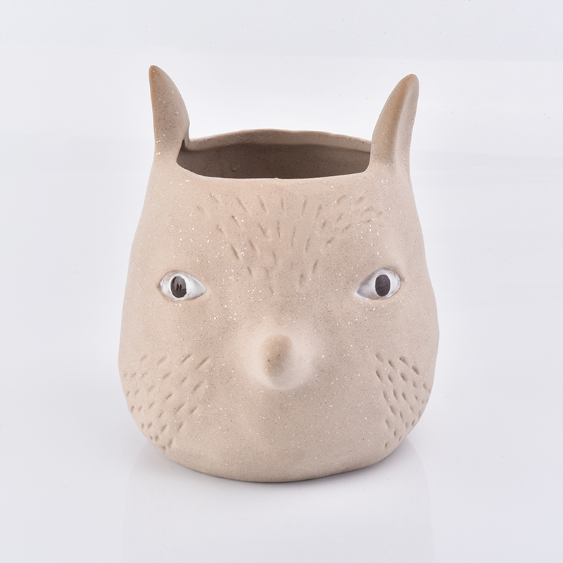 Candela di ceramica di alta qualità creatività portacandele bella rosa animale forma argilla contenitore decorazione della casa