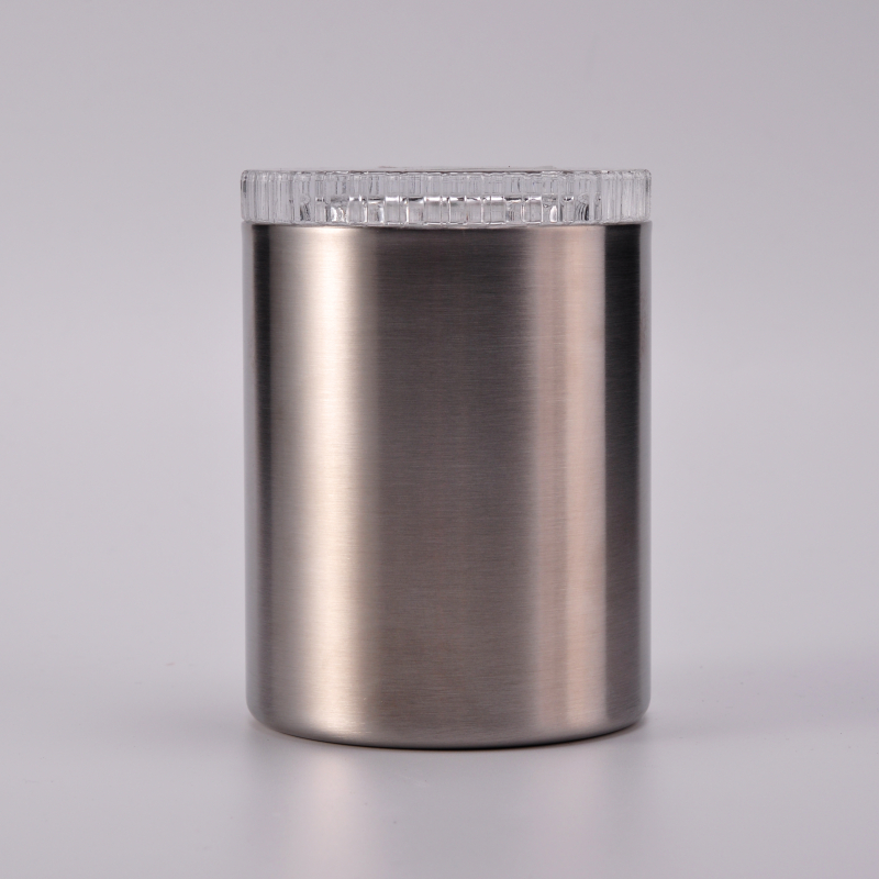 High quality double wall stainless steel candle jars with lids