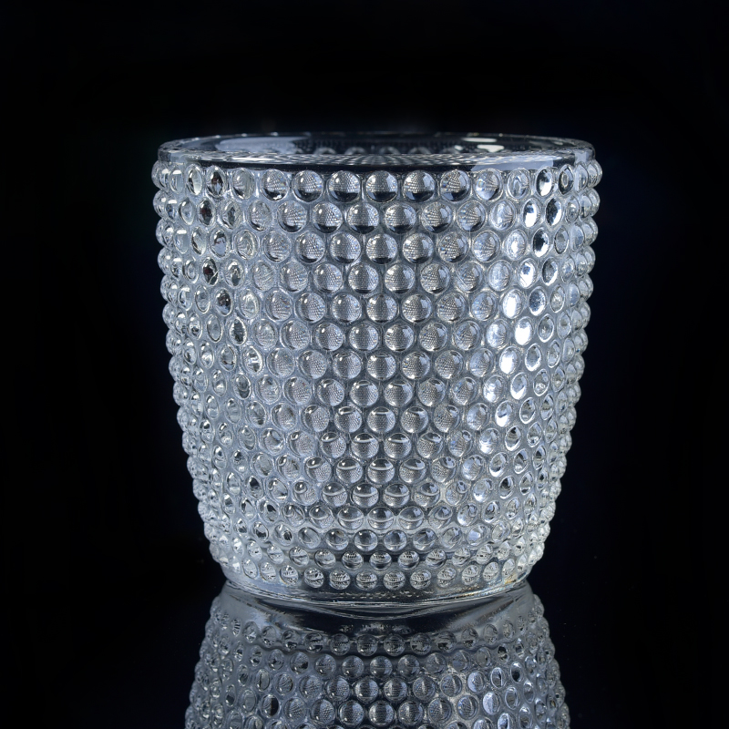 Hight white glass candle cup wholesale