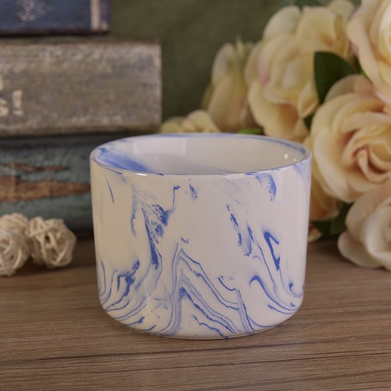 Home Dekoration Marmor glasierte Keramik Kerze Gläser
