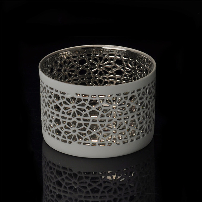 Série homóloga cilindro redondo suporte de vela cerâmica