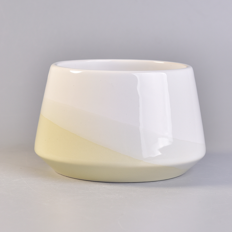 Hot sale custom color ceramic candle jars wholesale