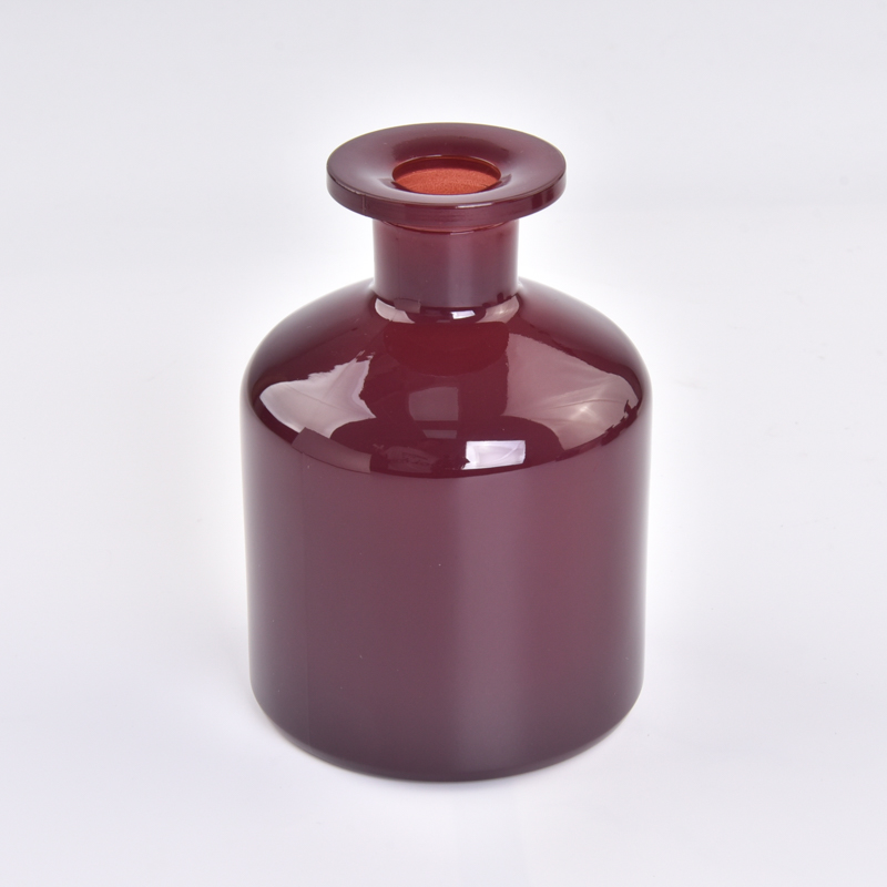 Botella de difusor de vidrio de venta caliente Botella de aroma rojo