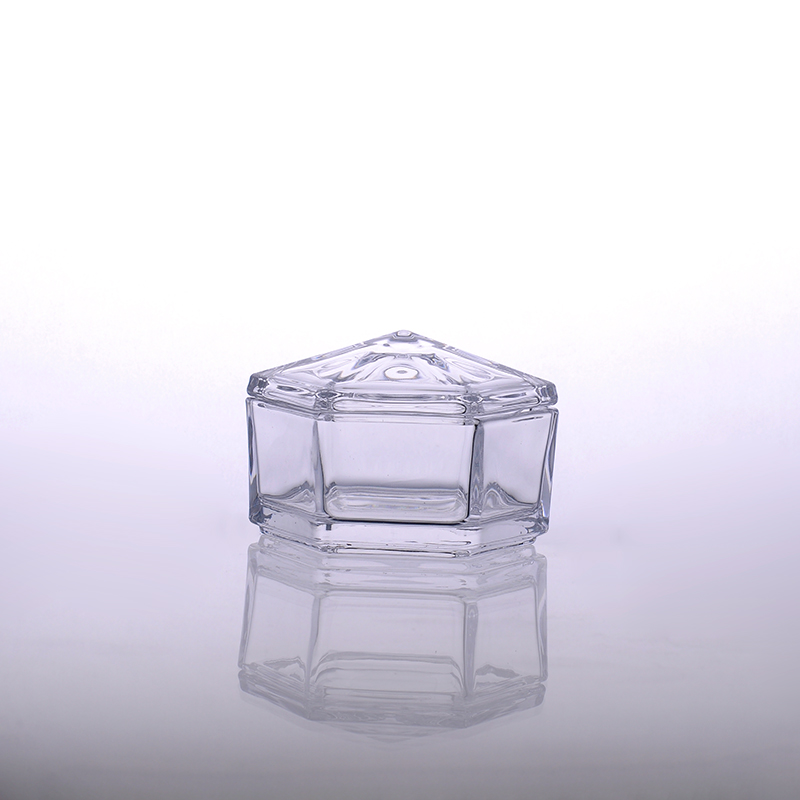Heißes verkaufendes einzigartiges riesiges Größenhexagon-Kerze-Glasgefäß