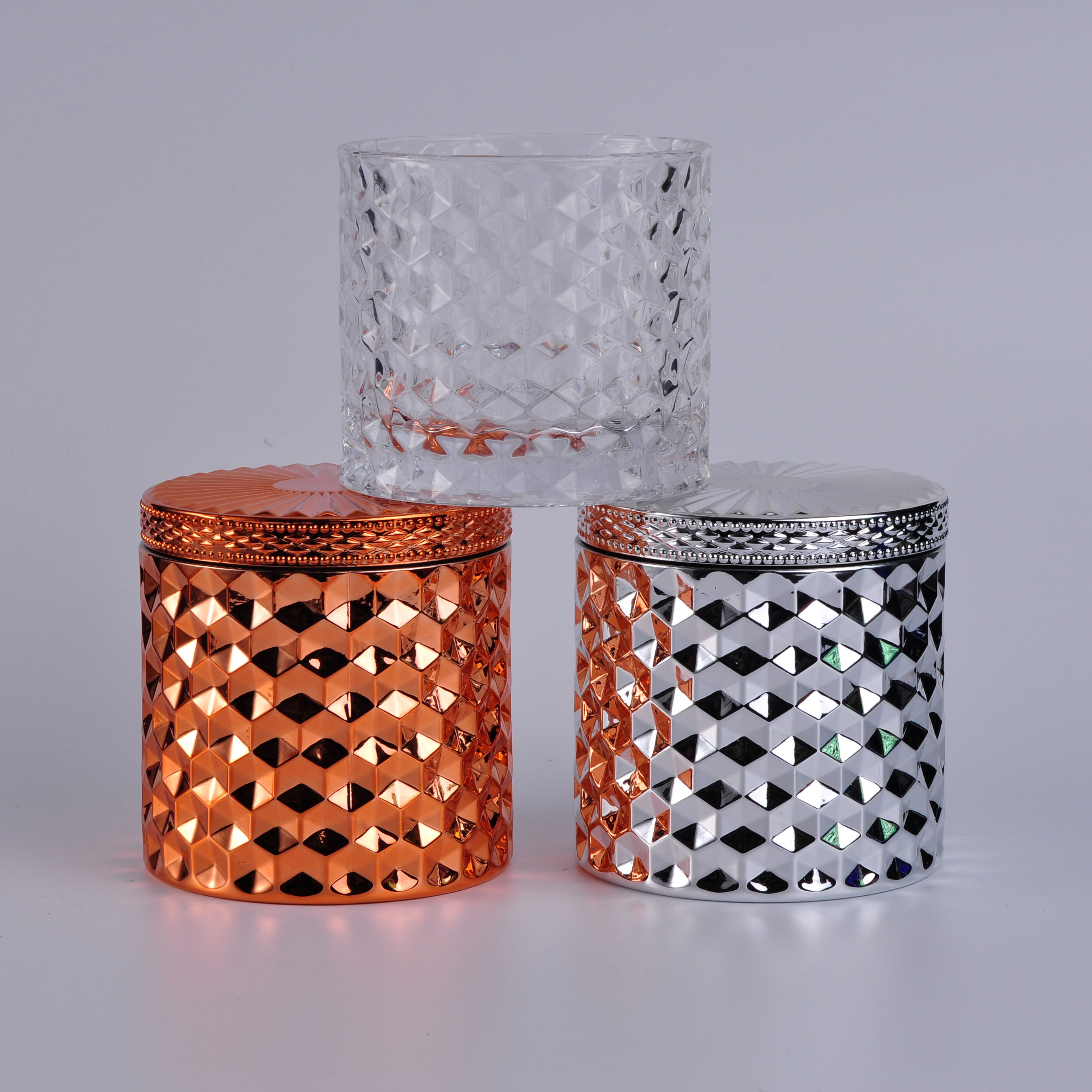 LOW MOQ Glass Candle Jar With Lids