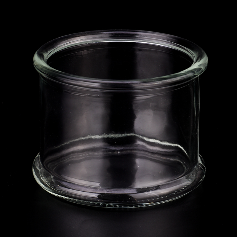 Large capacity glass candle vessels for candle making glass jars