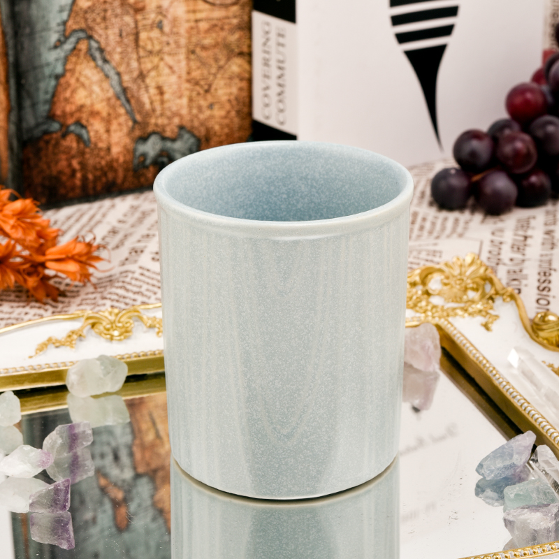 Luxus 12oz Blau Keramik Marmor Effekt Kerzenglashersteller
