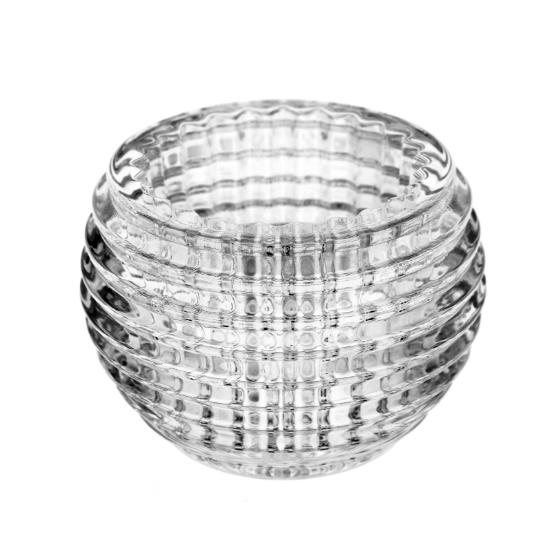豪华6盎司圆形玻璃烛台空罐用于制作蜡烛的罐子