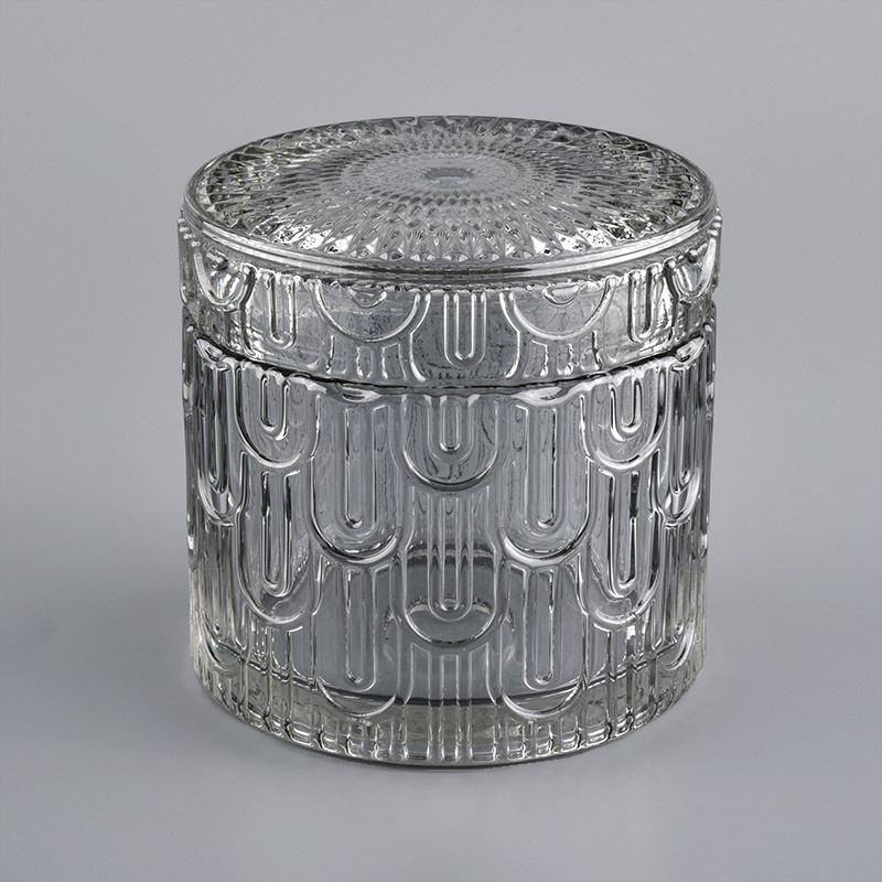 Luksusowy szklany świecznik z pokrywkami - hurt