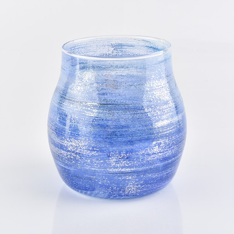 Luxo New artificial pintados à mão-500ml vela de vidro jarra decoração de casa