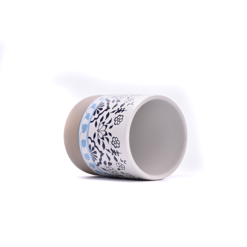 Luxury Ceramic Bandle Container Petite capacité en céramique Candle
