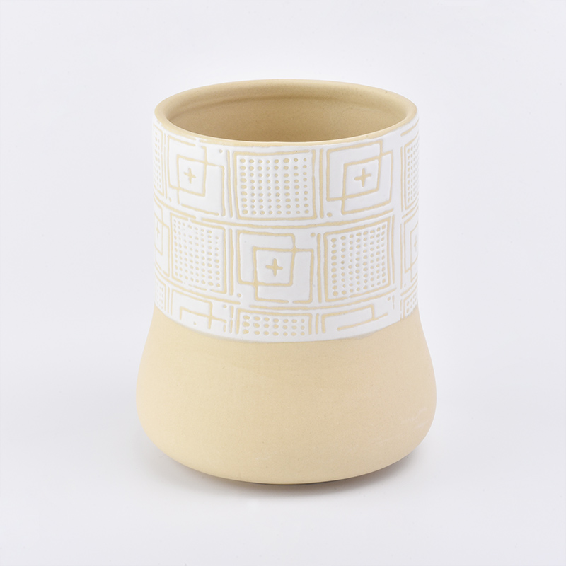 Luxury ceramic candle jars customized candle holder wholesales