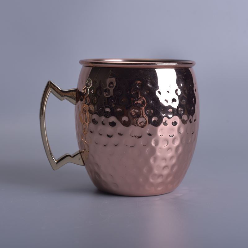 Luxury copper metal candle cup