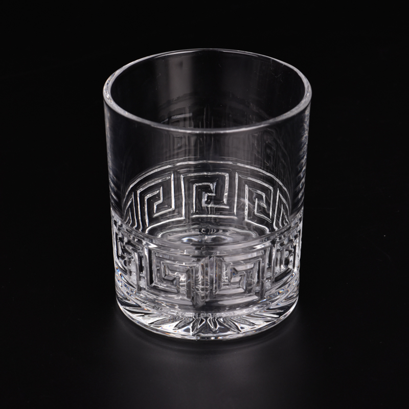 Luksusowe dekoracyjne cylindryczne szklane słoiki świec pusty pojemnik na świecy hurtowy