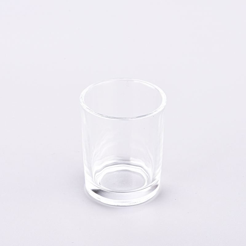 Luxury home custom small capacity transparent glass candle jar