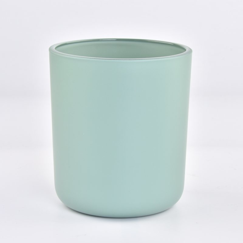 Bougie de luxe en bleu ciel en pot en verre pour décoration intérieure