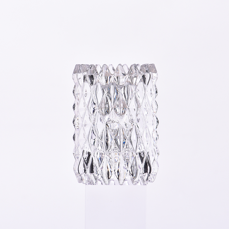 Bougeoirs en verre de chandelier en cristal transparent de luxe pour cadeau à domicile