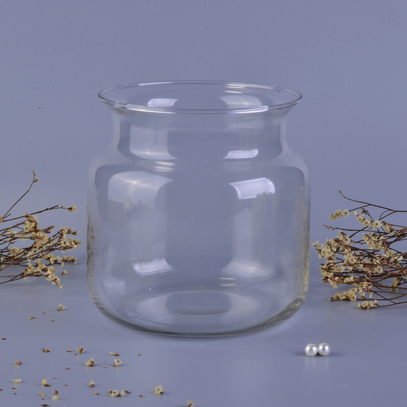 Mouth blown glass jar for home fragrance