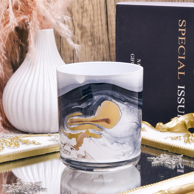 Nowy 13 uncji luksusowy design szklany słoik ze świecami
