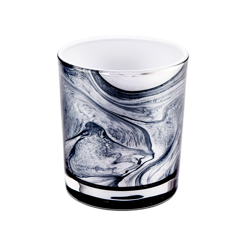 Nuevo patrón de diseño de lujo de 300 ml Jar de vela de vidrio vacío al por mayor