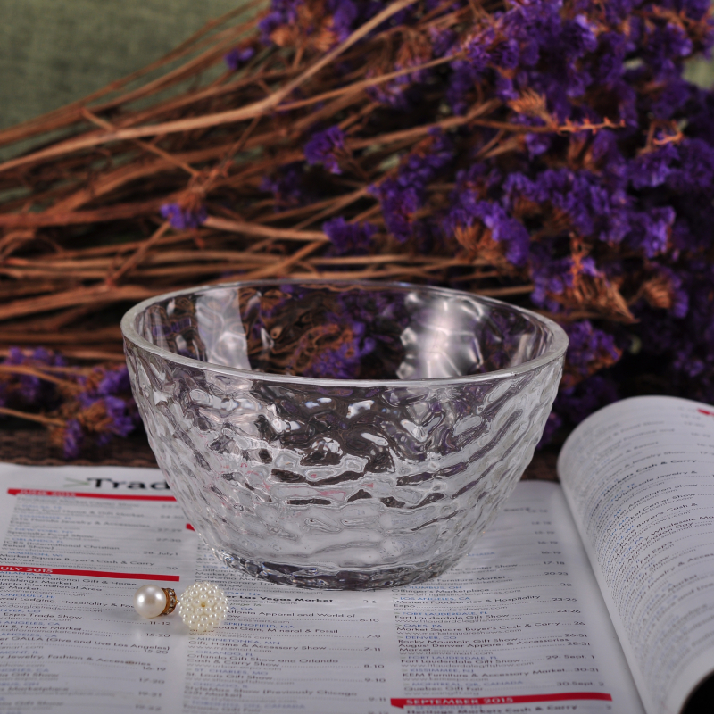 New Clear Bowl Shape Wholesales Glass Candle Container