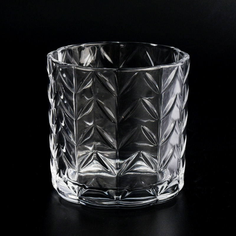 Nouveau pot de bougie en verre transparent personnalisé