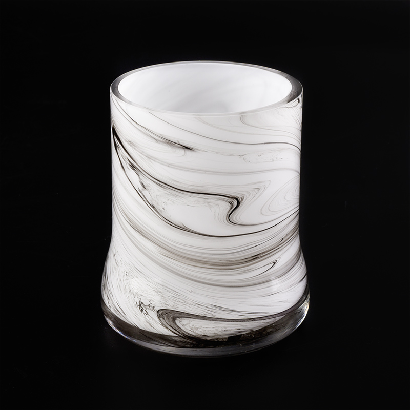 Nowy, elegancki, ręcznie robiony szklany świecznik o pojemności 10 uncji do dekoracji wnętrz