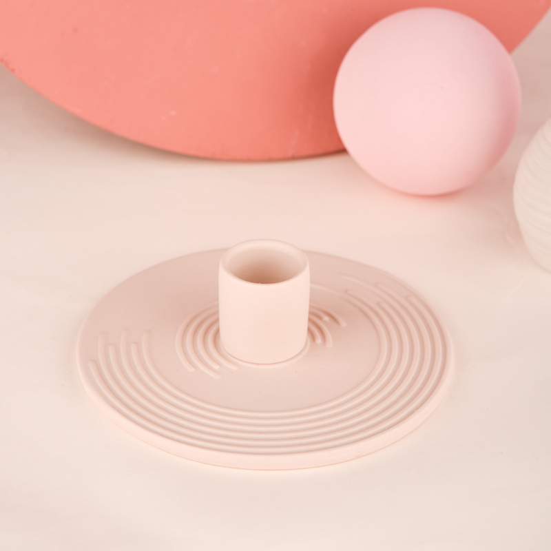 Neue Design Pink Ceramic Kerzenhalter für Wohnkulturlieferant