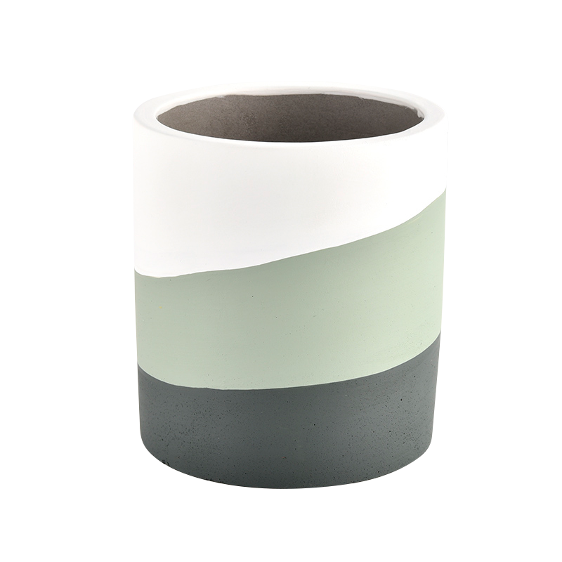 Nordic minimaliste en béton béton pots de bougie vides