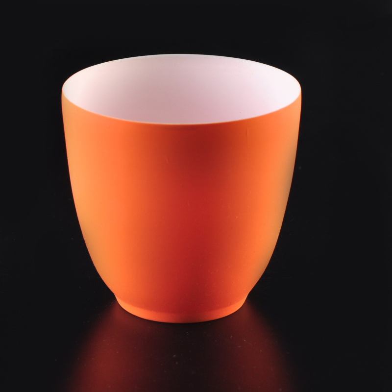 Оранжевый цвет керамические свечи держатель с более тонкие стены