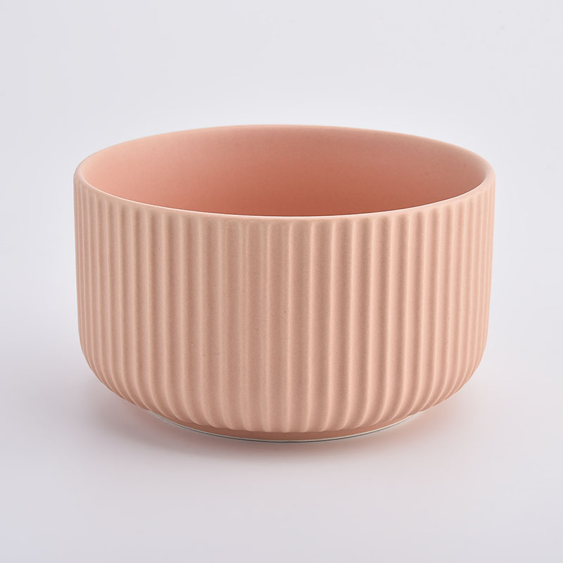 Pink Ceramic Candle Vessels Candlers Wholesale